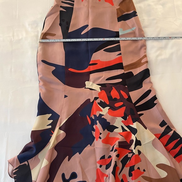 Pink Silk Midi Skirt size 6 Designer Juan Carlos Obando - Picture 5 of 9